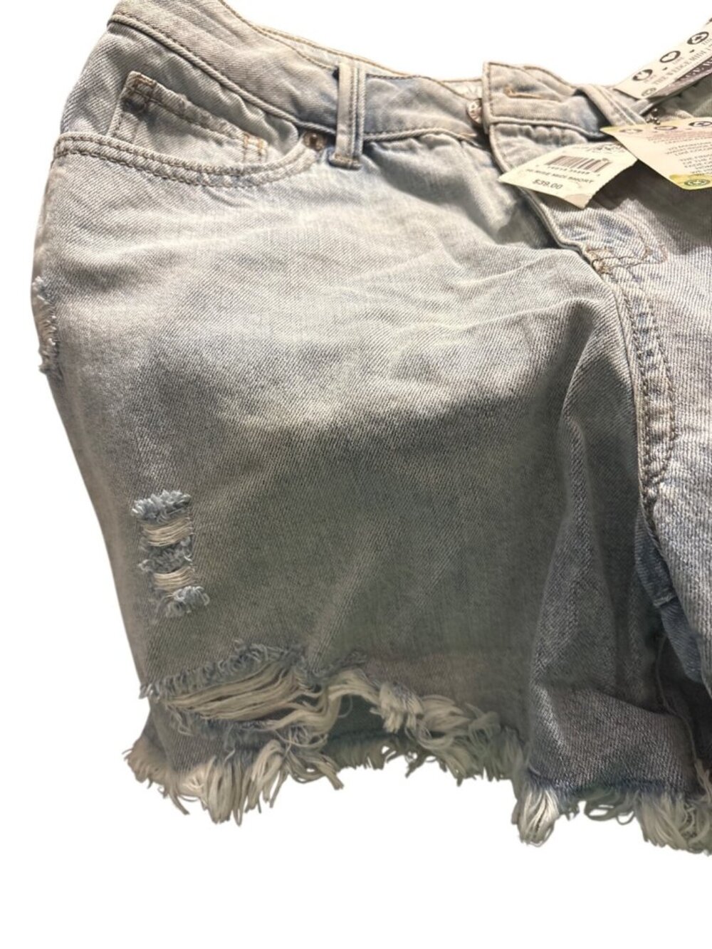 Rewash The Wedge Midi Sz 7/28 Super High Rise Denim Vtg Reunion Distress Shorts - Picture 11 of 14